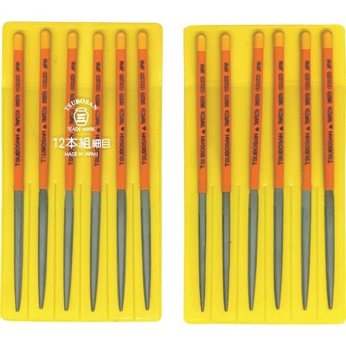 ツボサン 組ヤスリ 12本組 シノギ 細目