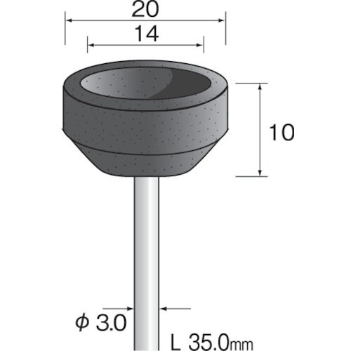 Minimo カップ砥石#80 φ20 (10枚入