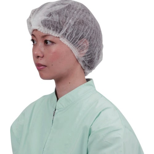 川西 不織布使いきりヘアキャップ ホワイト 100