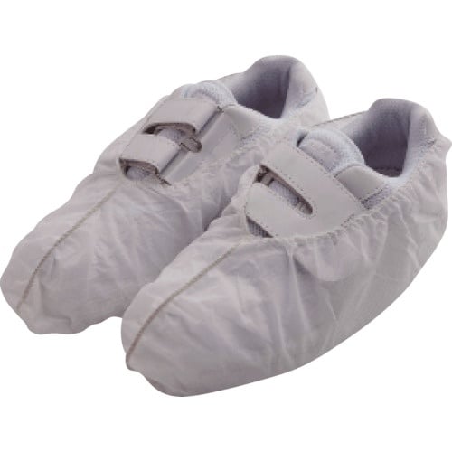 川西 不織布使いきりシューズカバー ホワイト 10