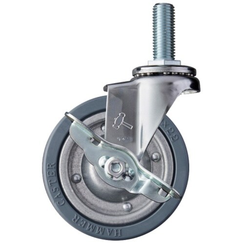 ハンマー ねじ込み式キャスター 自在(ストッパー付