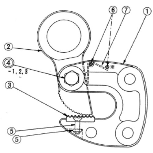 スーパー 形鋼クランプ(HLC−S)用カム