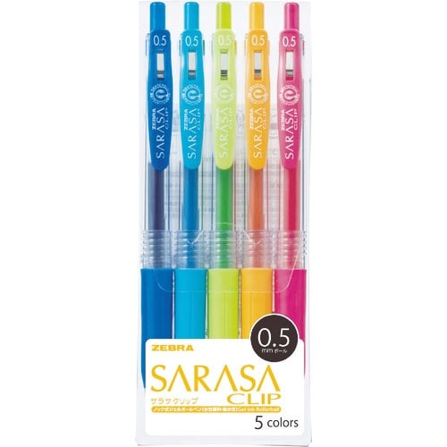 ゼブラ ボールペン サラサクリップ0.5 5色セッ