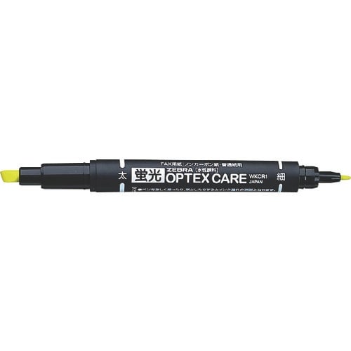 ゼブラ 蛍光オプテックス ケア 黄