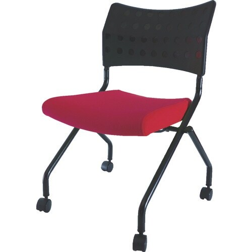 TRUSCO スタッキングチェア キャスター付 レ