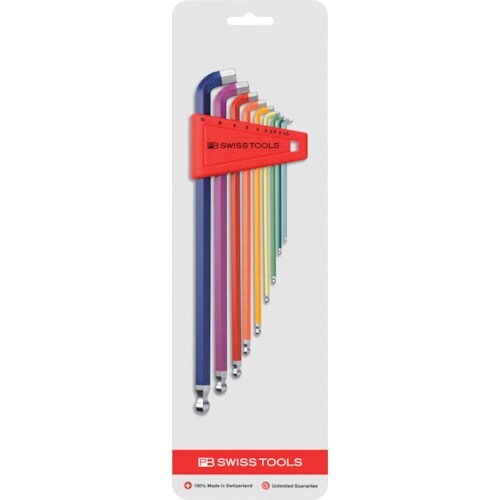 PBスイスツールズ ショートヘッド六角棒9本組 レ