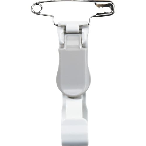 OP 名札用プラクリップ 安全ピン付 灰 (10個