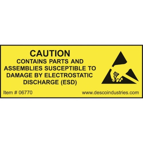 DESCO ラベル EQUIPMENT CONTA