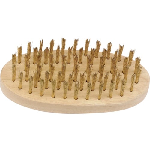 ストロングツール 木柄ワイヤーブラシ 小判型 真鍮