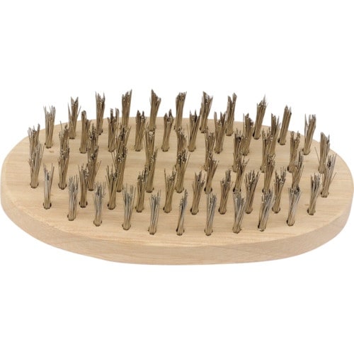 ストロングツール 木柄ワイヤーブラシ 小判型 ステ