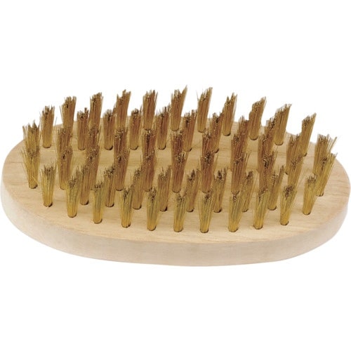 ストロングツール 木柄ワイヤーブラシ 小判型 真鍮