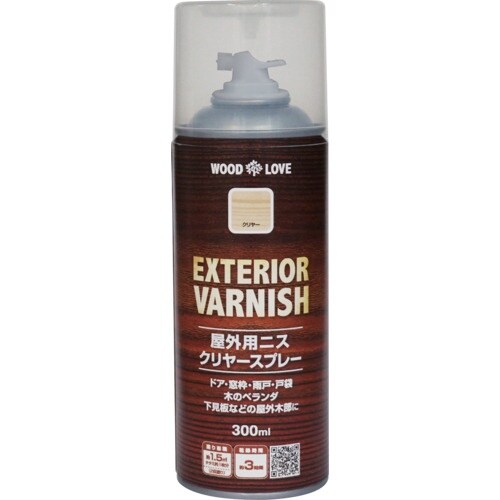 ニッぺ 油性 屋外用ニススプレー 300ml クリ