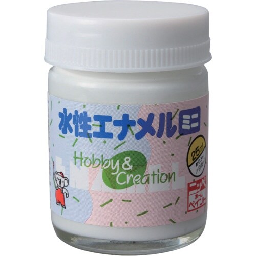 ニッぺ 水性エナメルミニ 25ml ホワイト HS