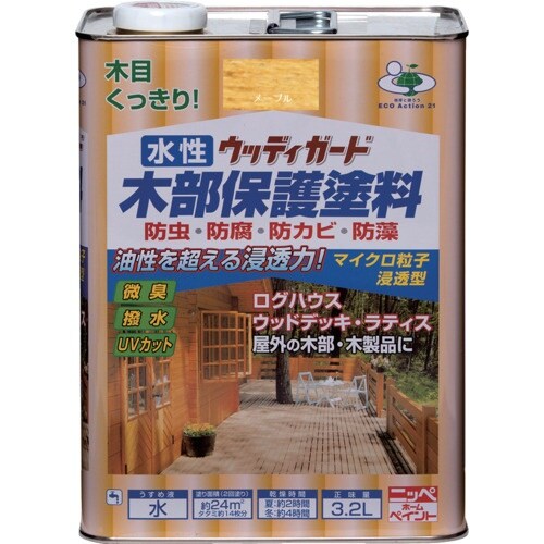 ニッぺ 水性ウッディガード 3.2L メープル H