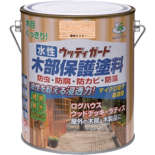 ニッぺ 水性ウッディガード 1.6L 透明クリヤー