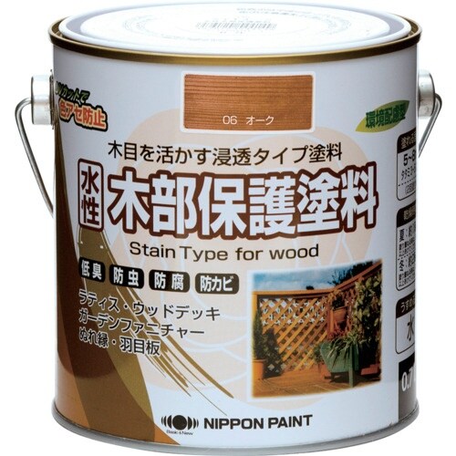 ニッぺ 水性木部保護塗料 0.7L オーク HXY