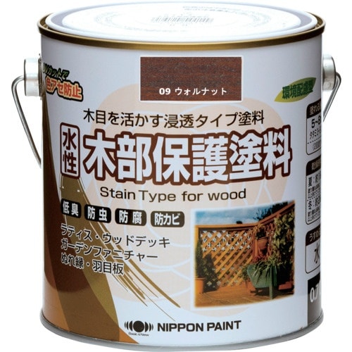 ニッぺ 水性木部保護塗料 0.7L ウォルナット