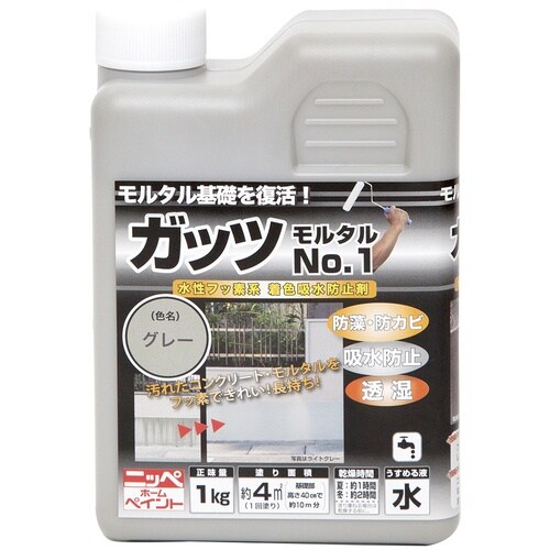 ニッぺ ガッツ モルタルNO.1 1kg グレー