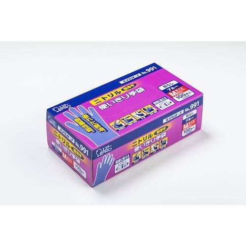 エステー NO.991ニトリル使い切り手袋 M ブ