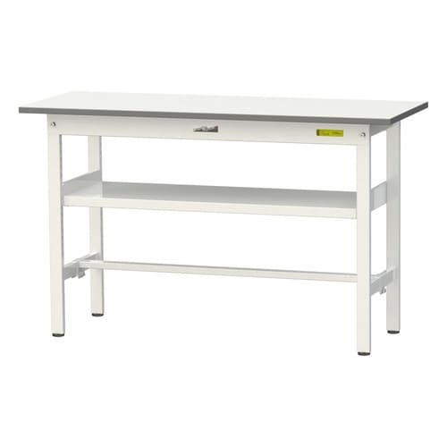 SUP1245FWWワーク固定棚付テーブル150