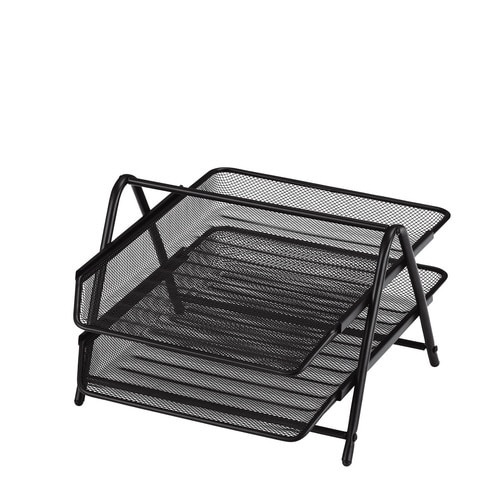 ファイルトレー2段 ブラック×4