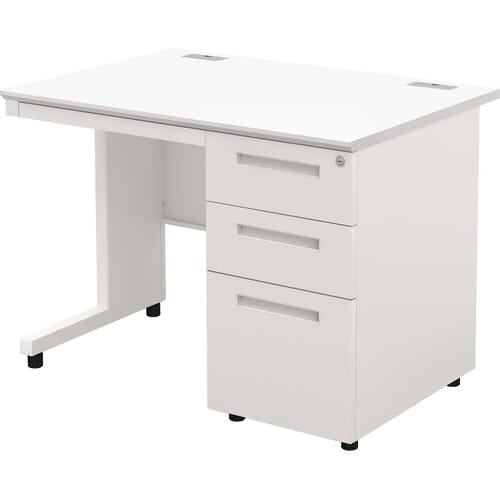 NBDオフィスデスク片袖机1000 WH・WH