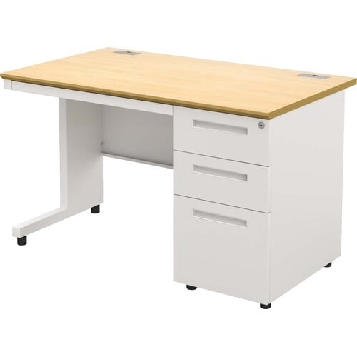 NBDオフィスデスク片袖机1200 NA・WH