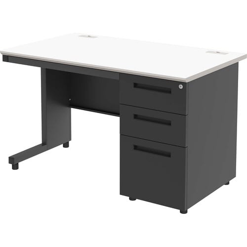 NBDオフィスデスク片袖机1200 WH・BK