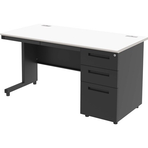 NBDオフィスデスク片袖机1400 WH・BK