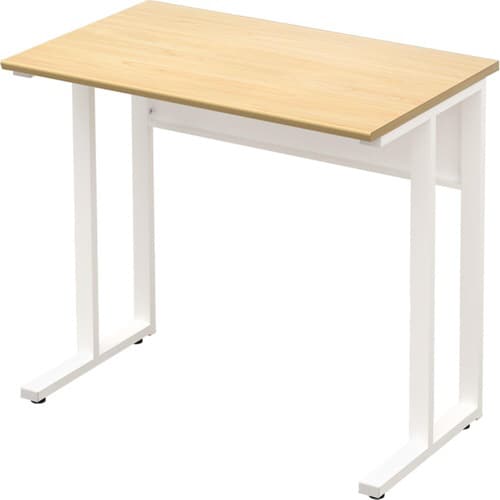 コンパクトデスク0800 天板NA脚WH