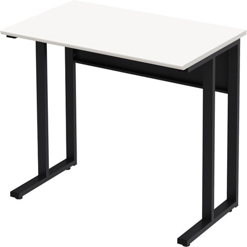 コンパクトデスク0800 天板WH脚BK