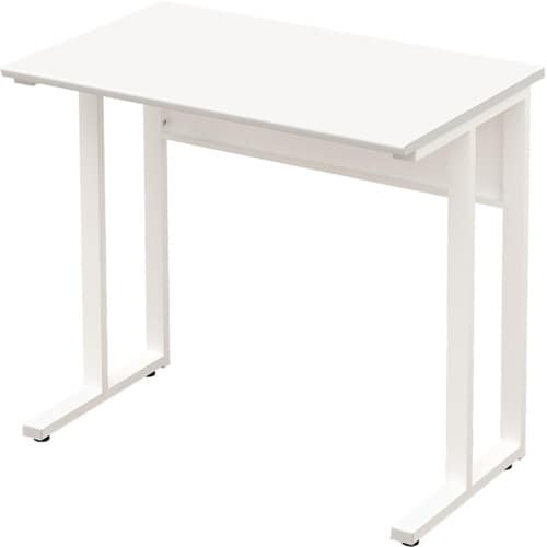 コンパクトデスク0800 天板WH脚WH