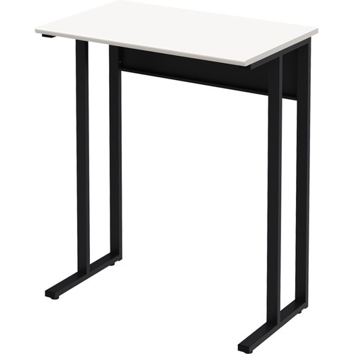 コンパクトデスクハイタイプ0800 天板WH脚BK