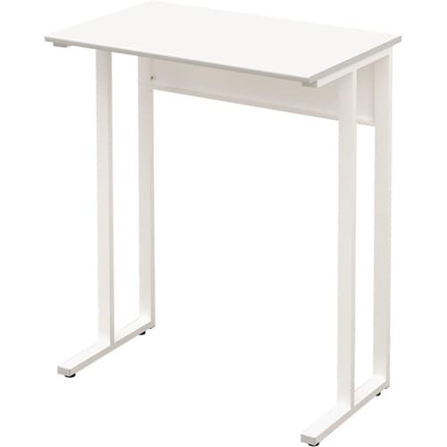 コンパクトデスクハイタイプ0800 天板WH脚WH