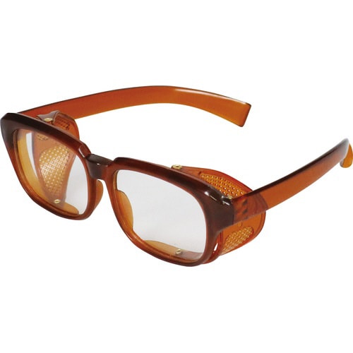 軽作業用メガネ #135 茶枠 グリーン