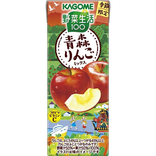 野菜生活青森りんごミックス195ml×24
