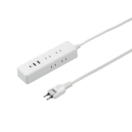 USBタップ6個口PD20W2.5m白