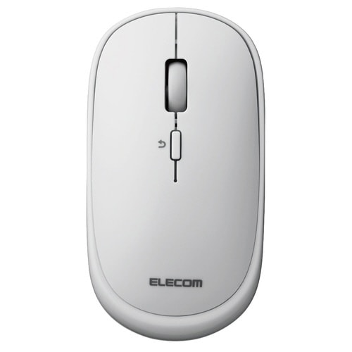 BlueLEDマウス/薄型/4ボタン/グレー