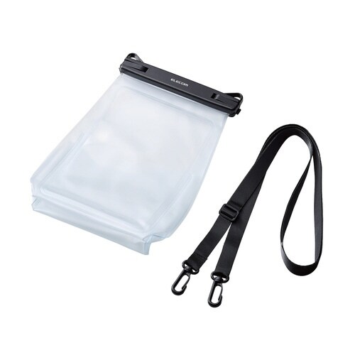 スマホ用防水ケースIPX8マチ付き黒