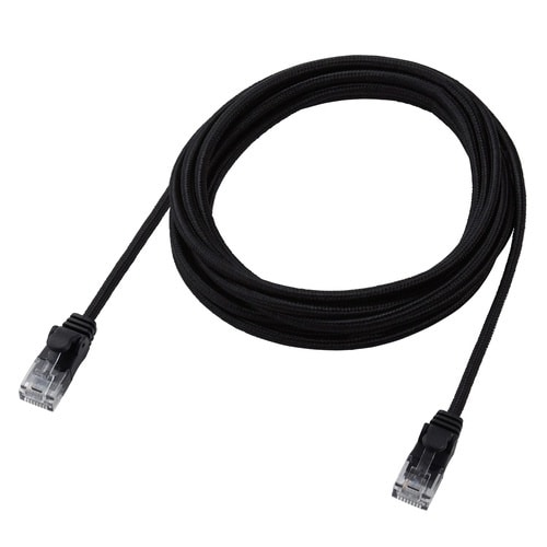 LANケーブル CAT6A準拠 3m メッシュ 黒