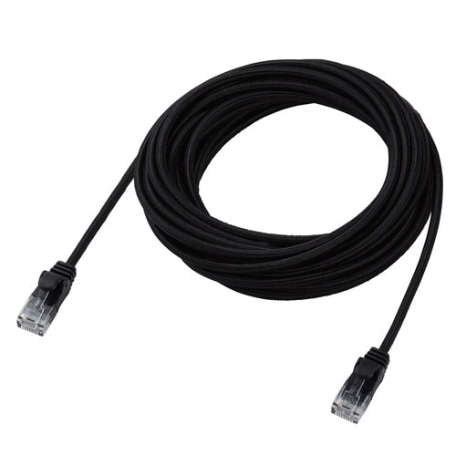 LANケーブル CAT6A準拠 5m メッシュ 黒