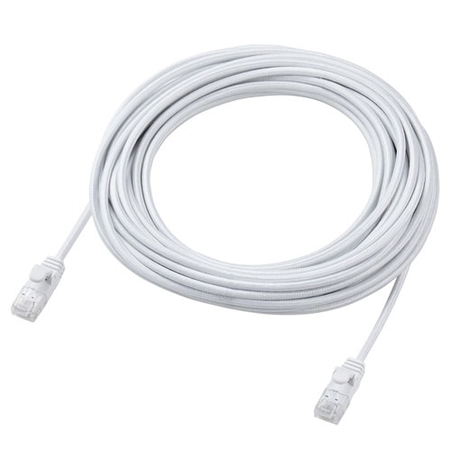 LANケーブルCAT6A準拠 10m メッシュ 白