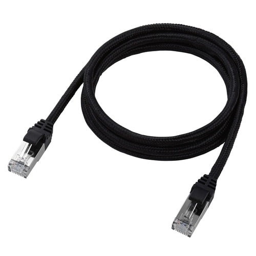 LANケーブル CAT7 1m メッシュ ブラック