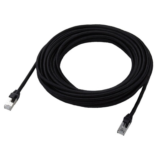 LANケーブルCAT7 10m メッシュ ブラック