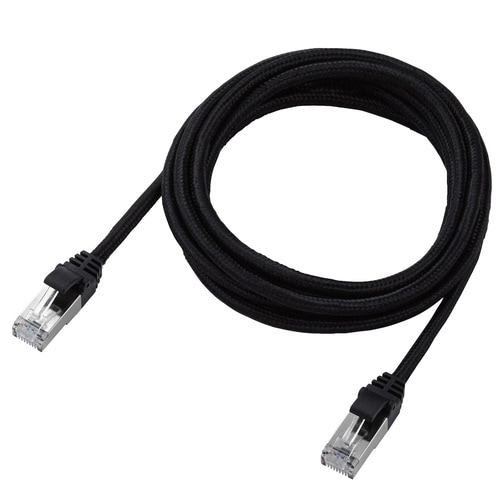 LANケーブル CAT7 2m メッシュ ブラック