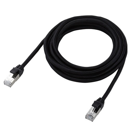 LANケーブル CAT7 3m メッシュ ブラック