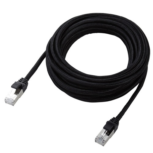 LANケーブル CAT7 5m メッシュ ブラック