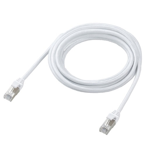 LANケーブル CAT7 3m メッシュ ホワイト