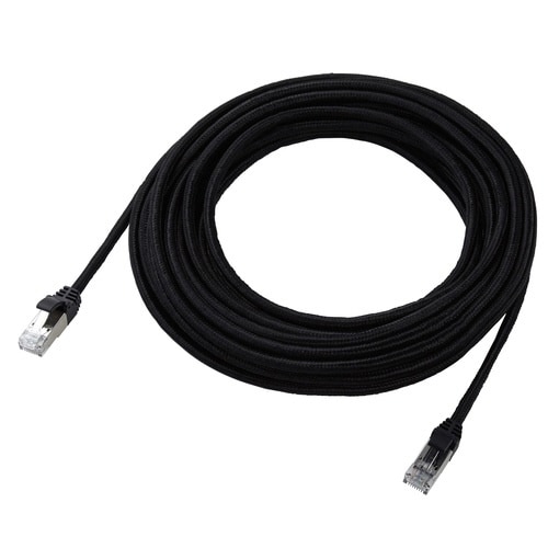 LANケーブルCAT8 10m メッシュ ブラック