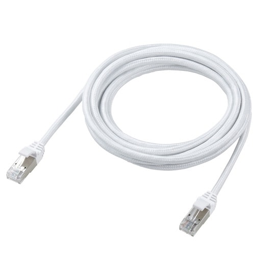 LANケーブル CAT8 3m メッシュ ホワイト